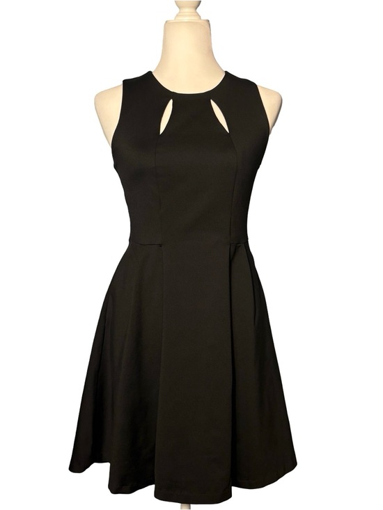Cynthia Rowley Dresses & Skirts - CYNTHIA ROWLEY BLACK FIT & FLARE DRESS CUTOUT DETAIL S EUC!